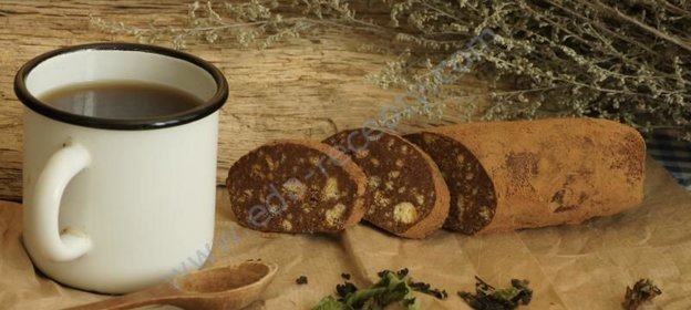 Шоколадная колбаса из печенья