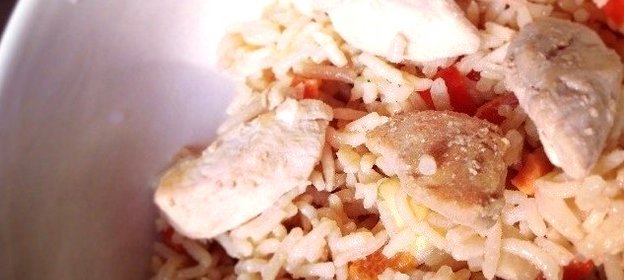 Тяхан с курицей (Жареный рис)
