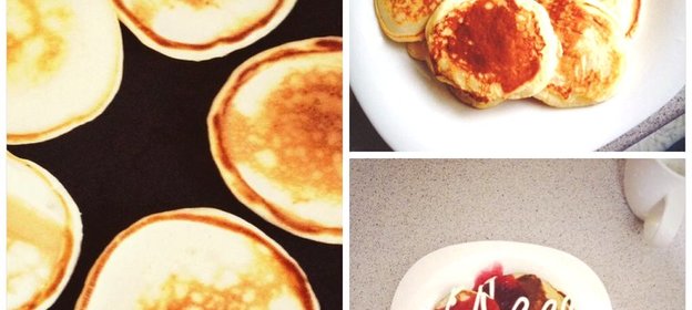 Оладьи с ягодным соусом