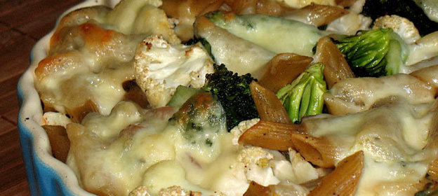 Запеканка из цветной капусты и брокколи