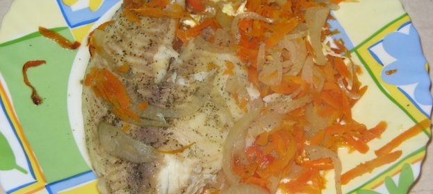 Морская курица с овощами в фольге