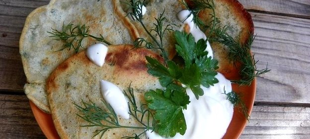 Оладьи с зеленью
