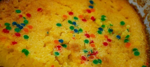 Утренний кекс с мандаринами и кунжутом