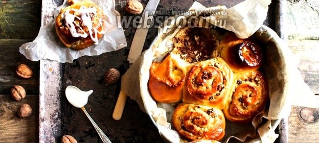 Булочки с орехами и сгущёнкой