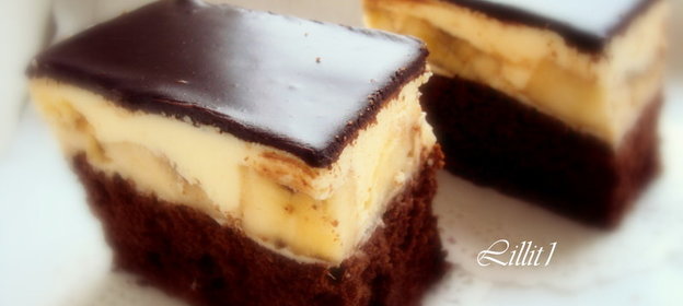 Бананово-шоколадное пирожное День и ночь