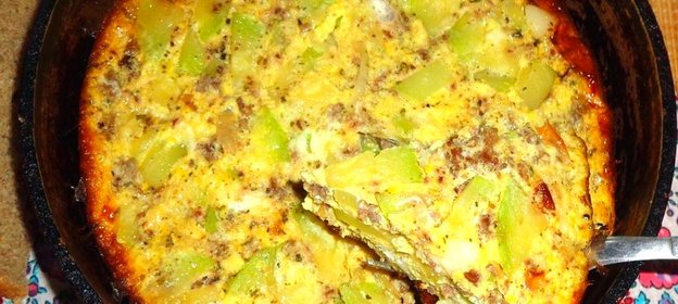 Запеканка из кабачка и фарша