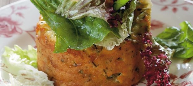 Несладкая запеканка с сыром и травами