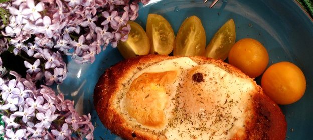 Яичница в булочке