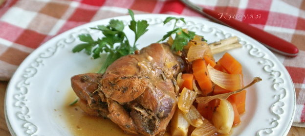 Кролик в красном вине и хересе