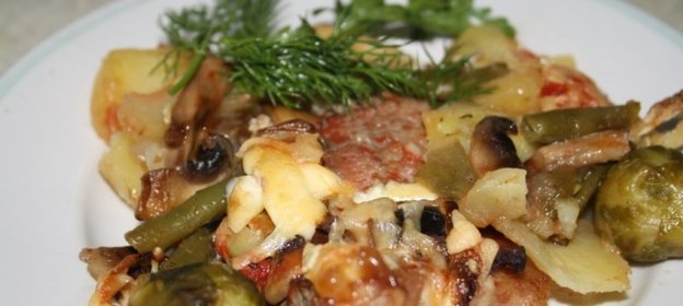 Запеканка Радуга с мясом, картофелем и овощами