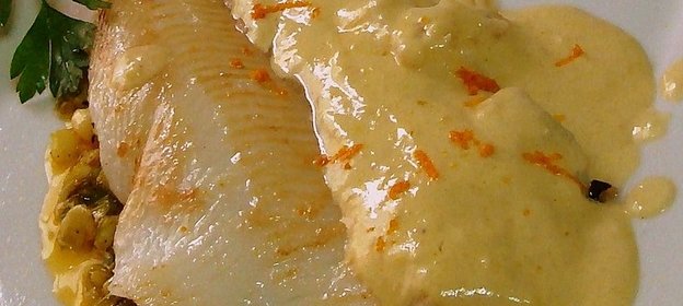 морской язык с соусом