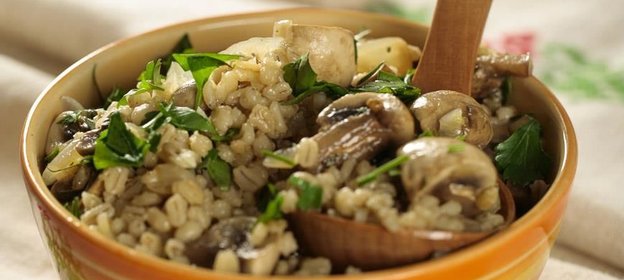 Перловка с шампиньонами
