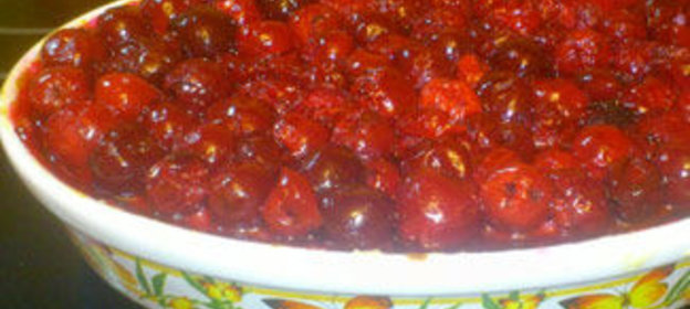 Творожная запеканка с рисом и вишней