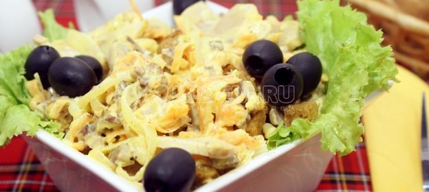 Салат из грибов с кориандром