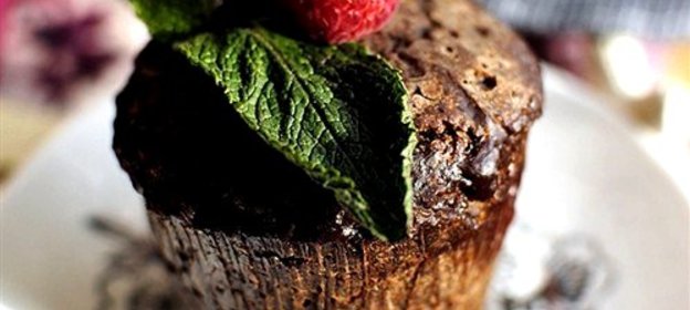 Шоколадно-малиновые маффины