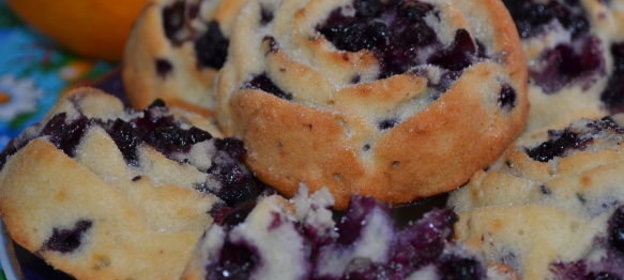 Кексики с черникой