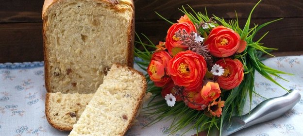 Кулич творожный в хлебопечке