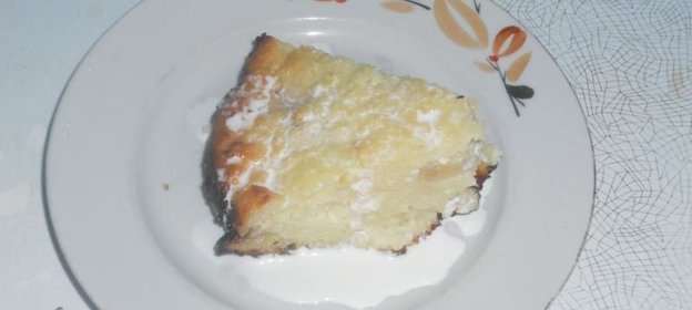 Творожная запеканка творог с бананом