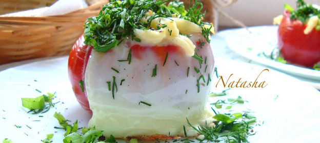 Яичница в помидоре-завтрак