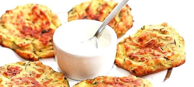 Запеченные кабачковые оладьи