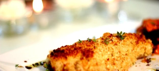 Треска под хлебно-сырной корочкой