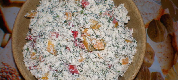 Творожно-овощной салат