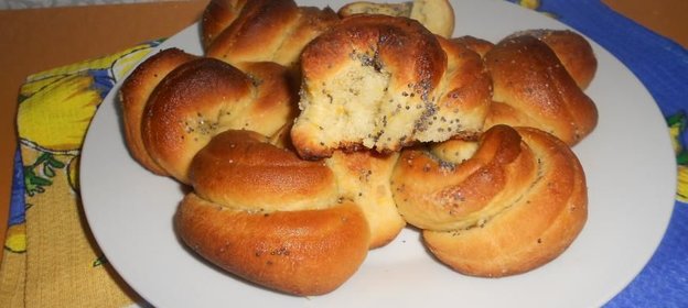 Постные тыквенно-маковые булочки