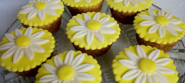 Кексы ромашки