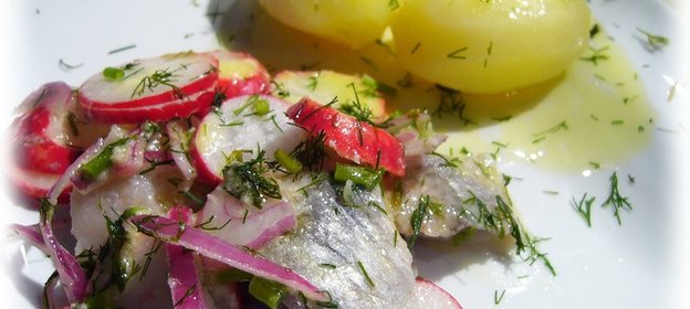 Селедочный салат с редиской