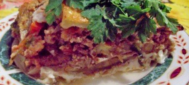 Запеканка из баклажанов