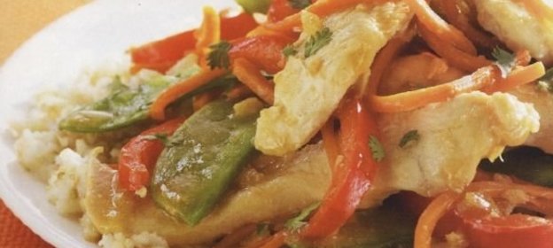 Овощное соте с куриным филе