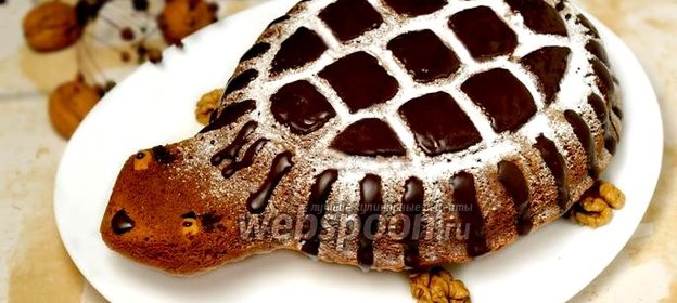 Тыквенный пирог с шоколадной глазурью