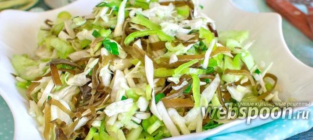 Салат с морской капустой и огурцами