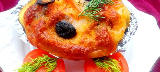 Грибная картофельная пицца