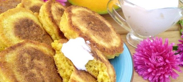 Оладьи из тыквы с манкой