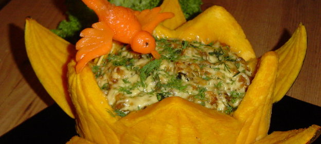 Тыквенная запеканка Цветок лотоса