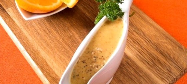 Апельсиновый соус с горчицей и кунжутом