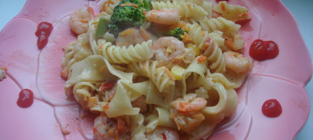 Паста с креветками Морячки