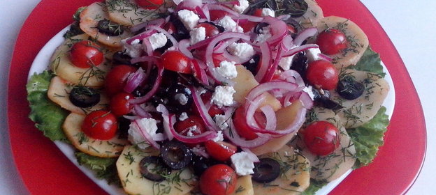 Картофельный салат по-средиземноморски