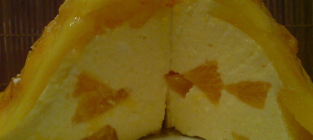 Десерт-суфле из манго,апельсинов и йогурта