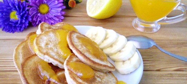 Гречневые оладьи с бананом