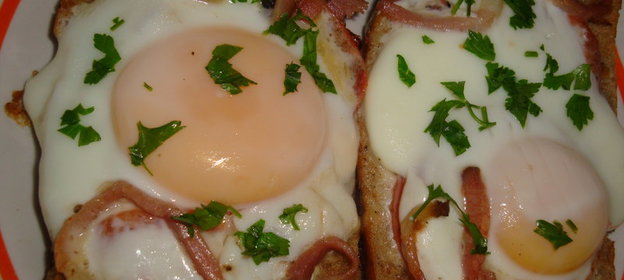 Яичница на хлебеМного чего