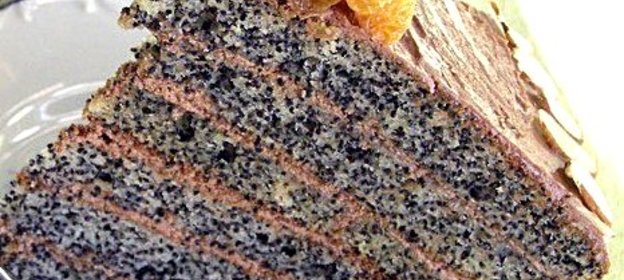 Шоколадно-маковый торт