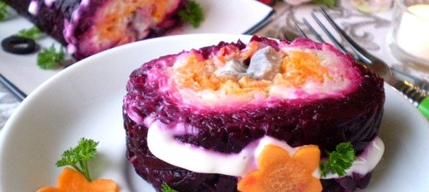 Селедка под шубой рулетом