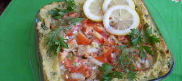 Картофельная запеканка с рыбой