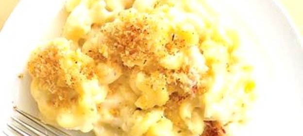 Запеканка с пастой и морепродуктами