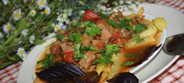 Соус Летний с мясом и овощами