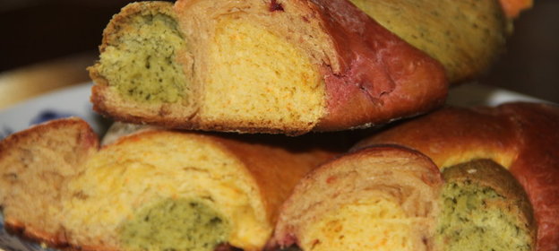 Цветной овощной хлеб