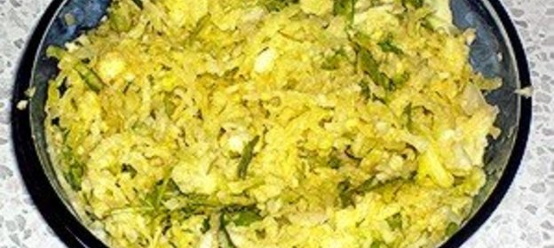 Витаминный салат с зеленой редькой