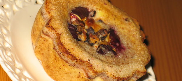 Порционные творожные запеканки с инжиром и миндалем